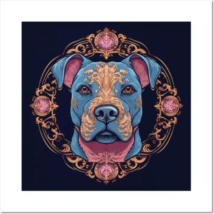 Blue Staffy Posters and Art